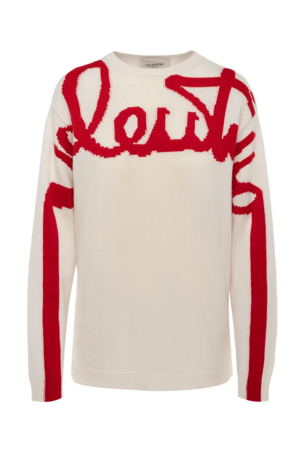 Valentino woman white cashmere jumper for women купить с ценами и фото 151210 - photo 1