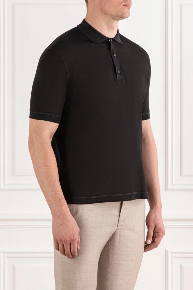 Cortigiani ашық көк манжеттер мен плакаттары бар бежевый мақта полосы
 151252 - фото 3