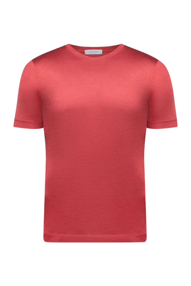 Cortigiani man silk t-shirt burgundy for men купить с ценами и фото 151255 - photo 1