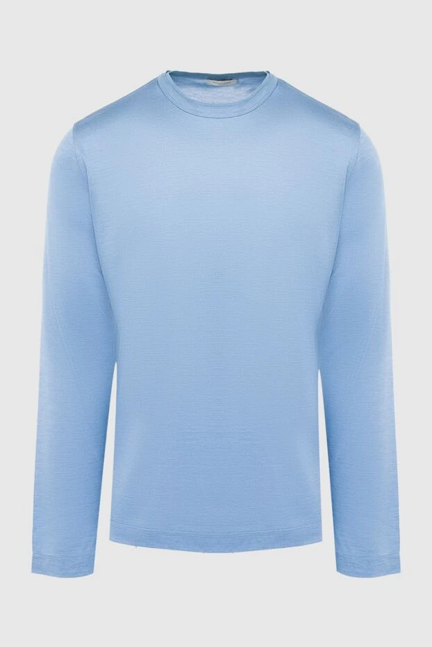 Francesco Smalto man blue silk jumper for men купить с ценами и фото 151261 - photo 1