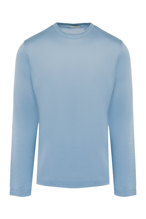 Francesco Smalto man blue silk jumper for men купить с ценами и фото 151261 - photo 1