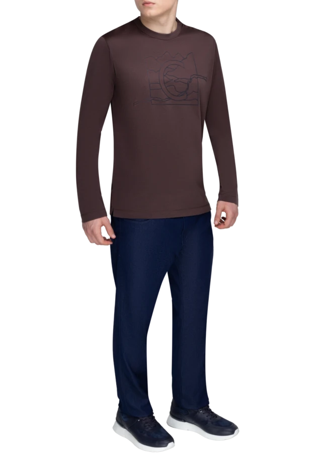 Cortigiani man long sleeve cotton brown for men купить с ценами и фото 151262 - photo 2