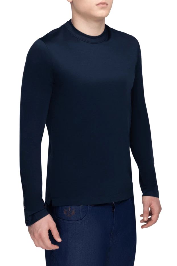 Cortigiani man long sleeve cotton blue for men купить с ценами и фото 151264 - photo 2