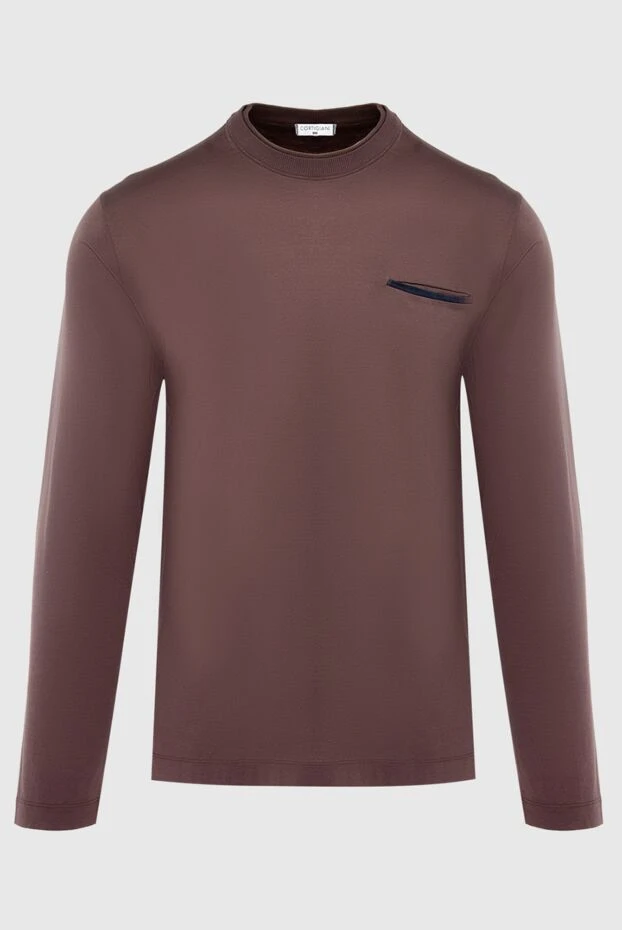 Cortigiani man long sleeve cotton brown for men купить с ценами и фото 151270 - photo 1