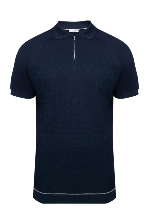 Cortigiani man cotton polo blue for men купить с ценами и фото 151283 - photo 1