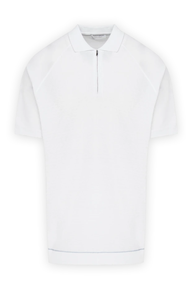 Cortigiani man cotton polo white for men купить с ценами и фото 151284 - photo 1