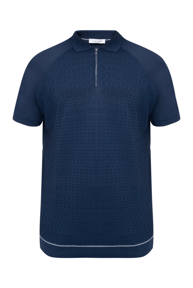 Cortigiani man cotton polo blue for men купить с ценами и фото 151287 - photo 1