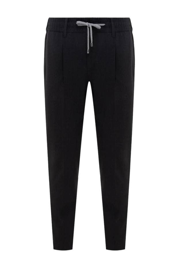 Cortigiani man gray wool and elastane trousers for men купить с ценами и фото 151299 - photo 1