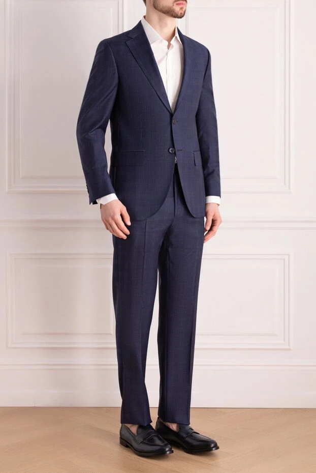 Lubiam men’s wool blue checked suit 151318 - photo 3