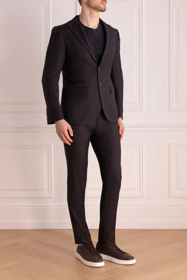 Lubiam men’s wool brown textured suit 151323 - photo 3