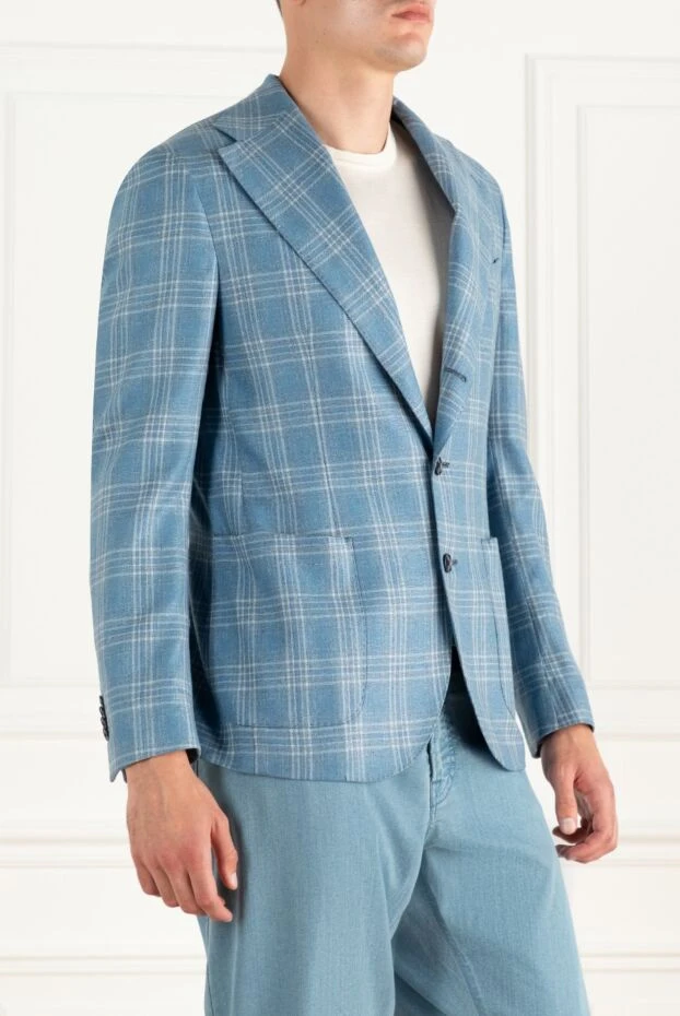 Lubiam blue checked wool three-button jacket 151325 - photo 3