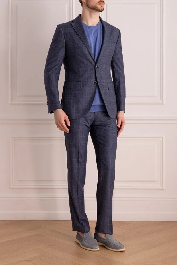 Lubiam wool suit with textured checkered weave

 151330 - photo 3