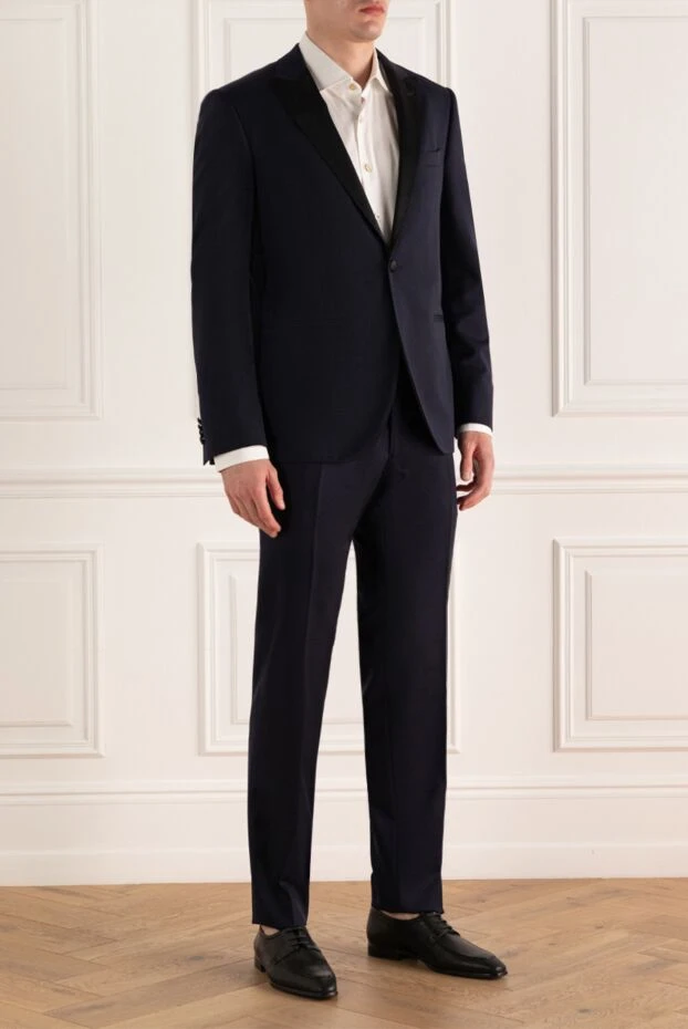Lubiam men’s blue wool tuxedo with notch lapels 151332 - photo 3