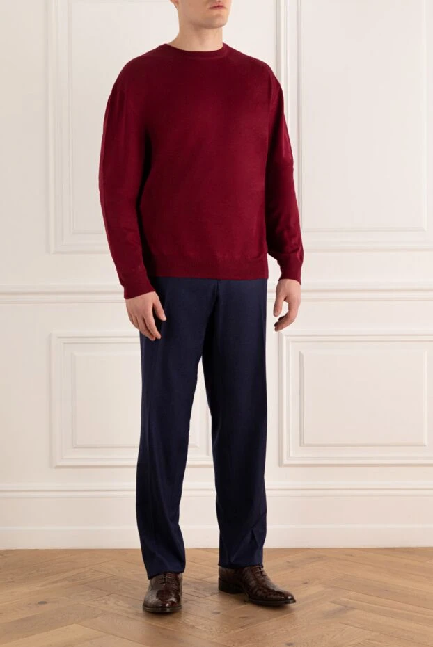 Lubiam man blue wool trousers for men купить с ценами и фото 151337 - photo 2