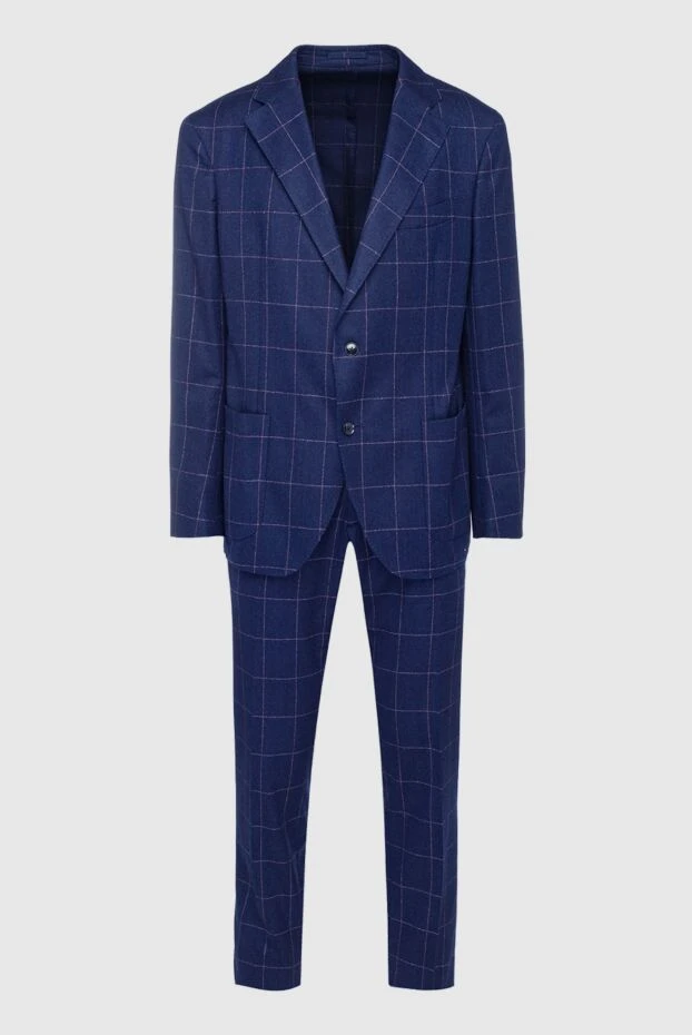 Lubiam man men's suit made of wool, blue купить с ценами и фото 151343 - photo 1