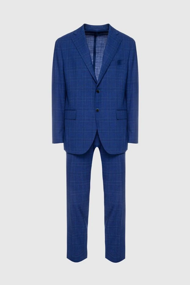 Lubiam man men's suit made of wool, blue купить с ценами и фото 151344 - photo 1