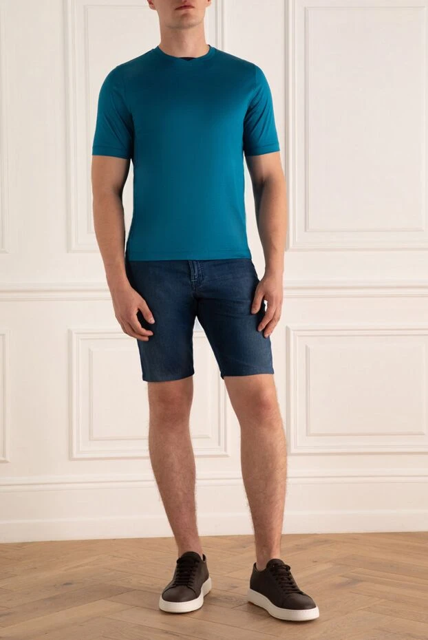 Scissor Scriptor man cotton and polyester shorts blue for men купить с ценами и фото 151367 - photo 2