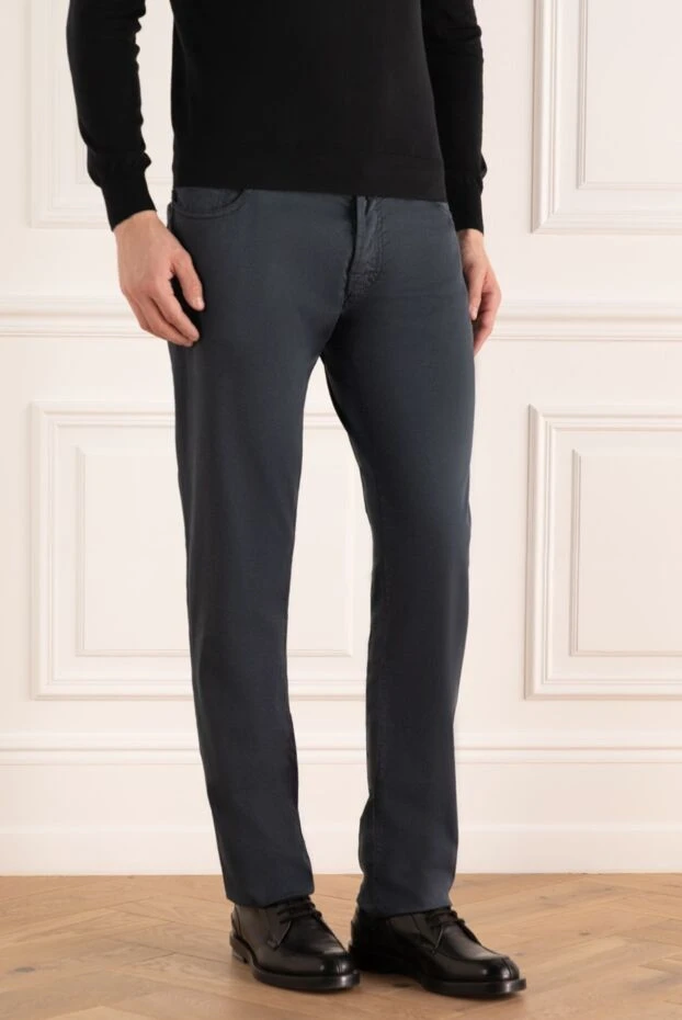 Jacob Cohen тёмно-синие джинсы с минималистичным дизайном 151376 - фото 3