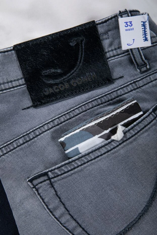 Jacob Cohen джинсы мужские тёмно-серые с винтажным выстиранным эффектом
151380 - фото 2