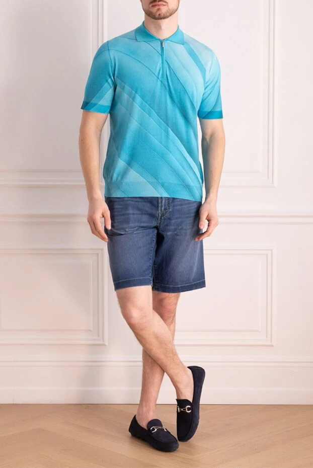 Jacob Cohen man shorts blue for men купить с ценами и фото 151382 - photo 2