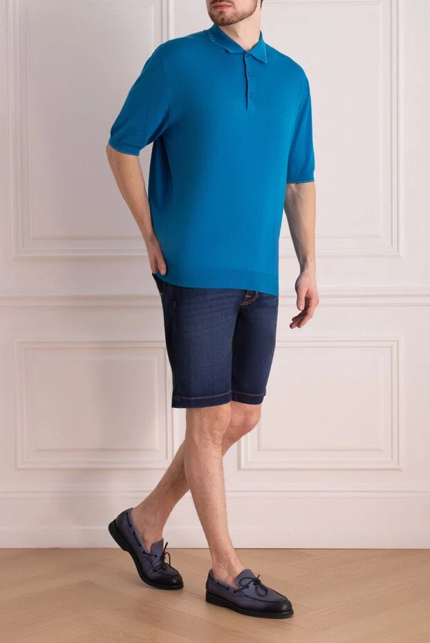 Jacob Cohen man shorts blue for men купить с ценами и фото 151383 - photo 2