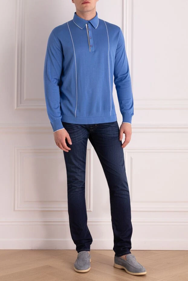 Jacob Cohen man cotton and polyester jeans blue for men купить с ценами и фото 151385 - photo 2