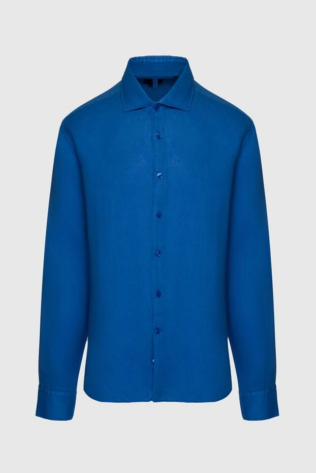 Orian man men's blue linen shirt купить с ценами и фото 151420 - photo 1