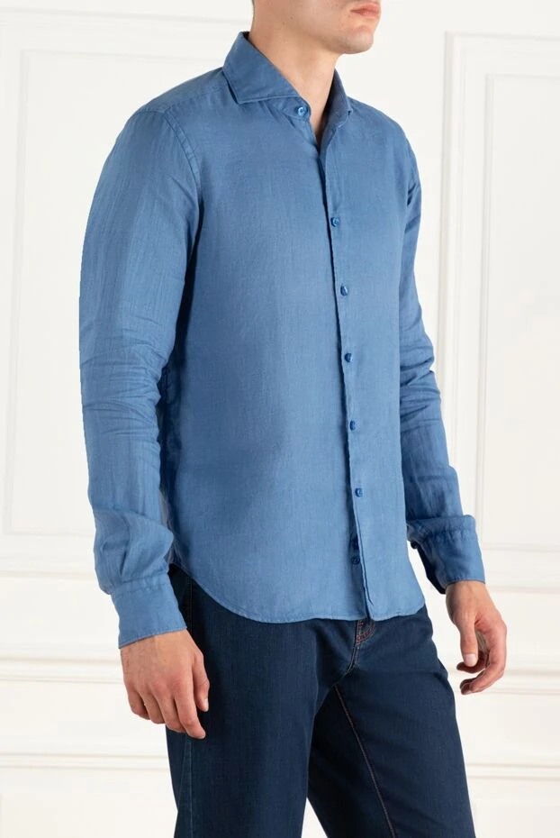 Orian classic style linen shirt in blue
 151420 - photo 3
