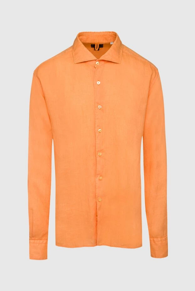 Orian man men's orange linen shirt купить с ценами и фото 151421 - photo 1