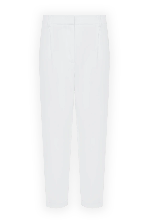 Peserico woman white linen trousers for women купить с ценами и фото 151484 - photo 1