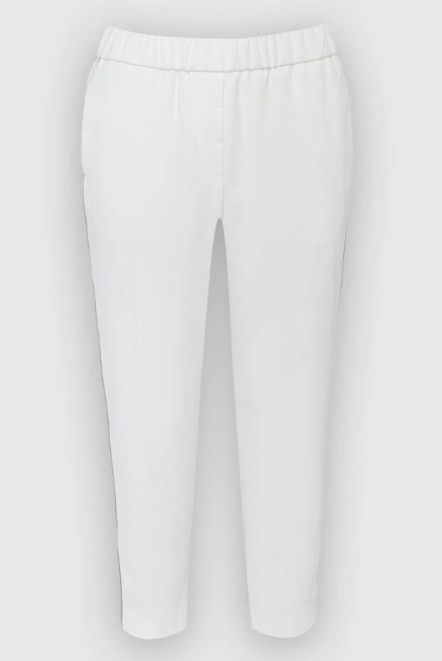 Peserico woman white polyester trousers for women купить с ценами и фото 151492 - photo 1