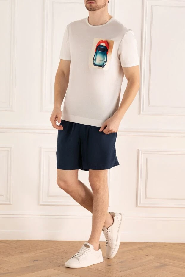 MC2 Saint Barth man blue polyester beach shorts for men купить с ценами и фото 151518 - photo 2