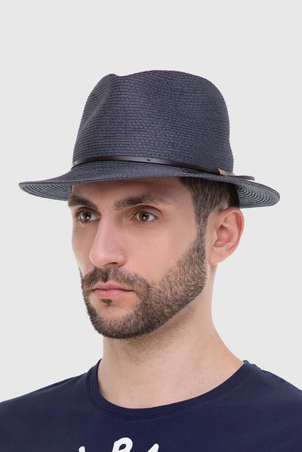 MC2 Saint Barth man straw and polyester hat blue for men купить с ценами и фото 151525 - photo 2