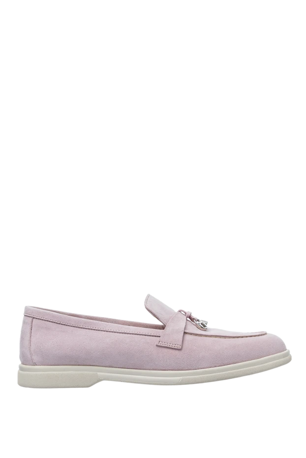 Cesare di Napoli woman pink suede loafers for women купить с ценами и фото 151533 - photo 1