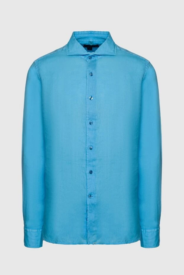 Orian man men's blue linen shirt купить с ценами и фото 151607 - photo 1