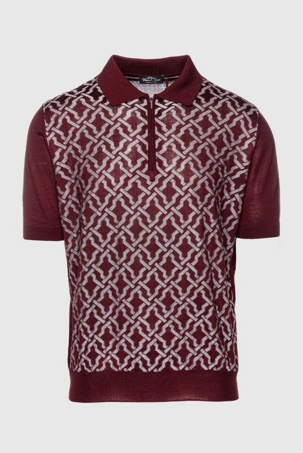 Cesare di Napoli man silk polo burgundy for men купить с ценами и фото 151625 - photo 1