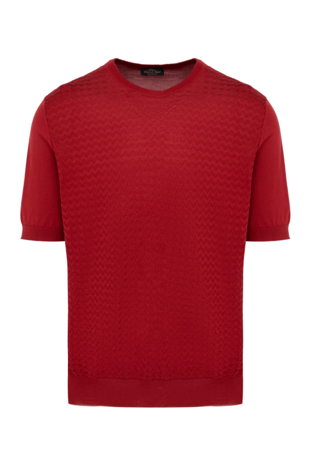 Cesare di Napoli man men's red short sleeve silk jumper купить с ценами и фото 151637 - photo 1