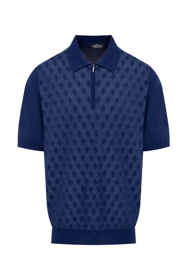 Cesare di Napoli man silk polo blue for men купить с ценами и фото 151646 - photo 1