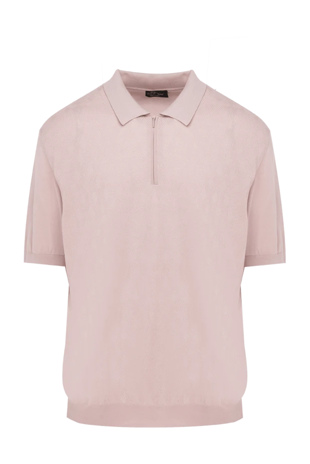 Cesare di Napoli man silk polo pink for men купить с ценами и фото 151647 - photo 1