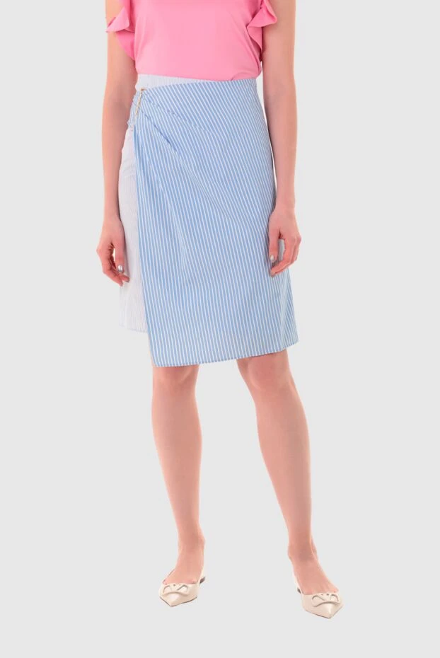 Dior woman blue cotton skirt for women купить с ценами и фото 151660 - photo 2