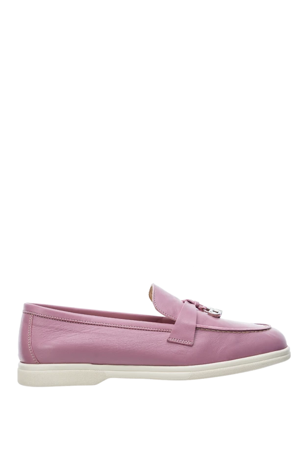 Cesare di Napoli woman pink leather loafers for women купить с ценами и фото 151672 - photo 1