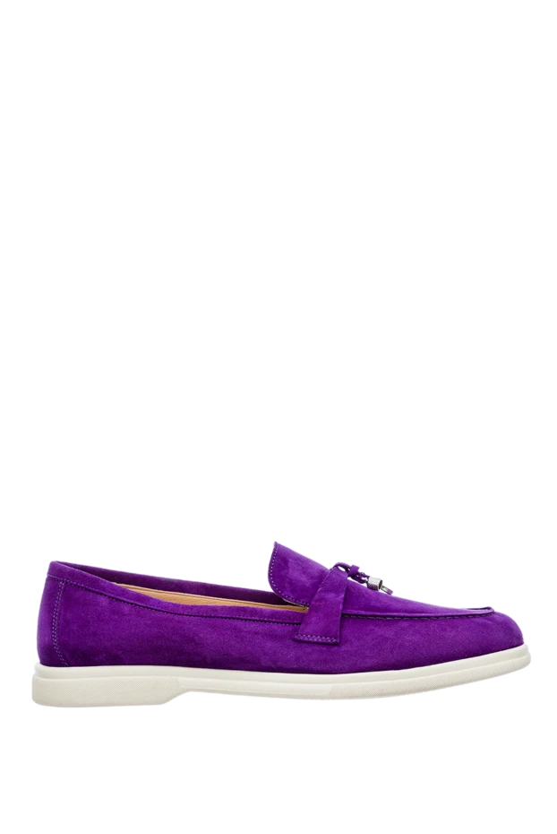 Cesare di Napoli woman purple suede loafers for women купить с ценами и фото 151679 - photo 1