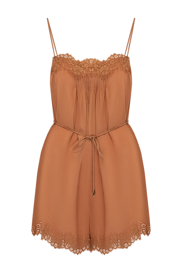 Zimmermann woman women's brown silk jumpsuit купить с ценами и фото 151699 - photo 1