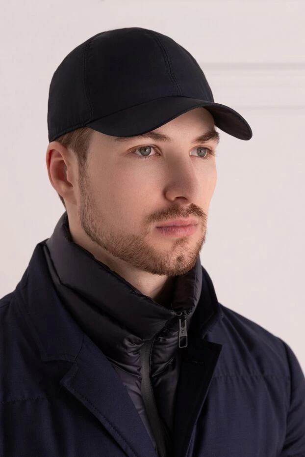 Cesare di Napoli man black polyamide and silk cap for men купить с ценами и фото 151711 - photo 2