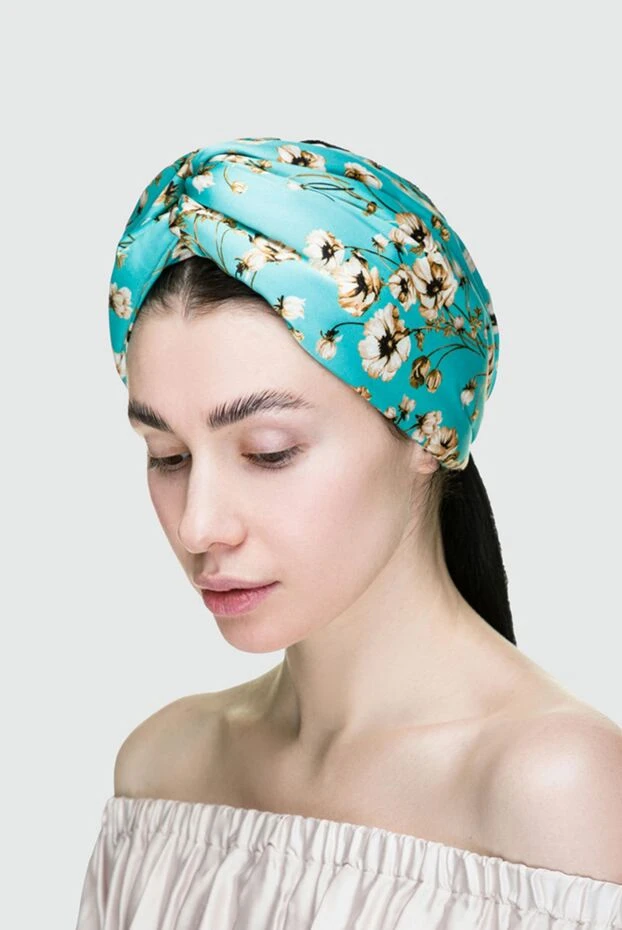 Fleur de Paris woman blue silk headband for women купить с ценами и фото 151718 - photo 2