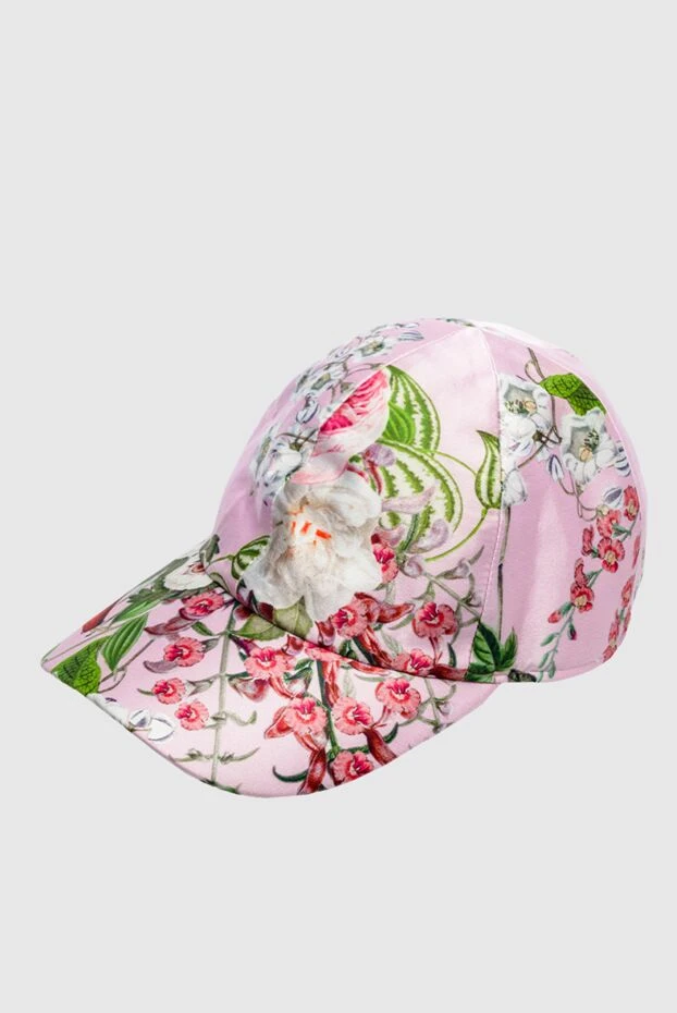 Fleur de Paris кепка из шелка розовая женская 151723 - фото 3