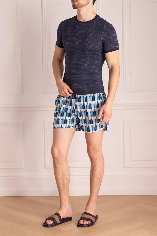 FeFe man blue polyamide beach shorts for men купить с ценами и фото 151734 - photo 2