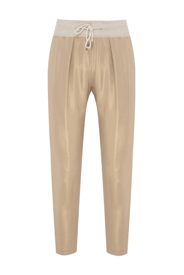 Panicale woman beige viscose pants for women купить с ценами и фото 151752 - photo 1