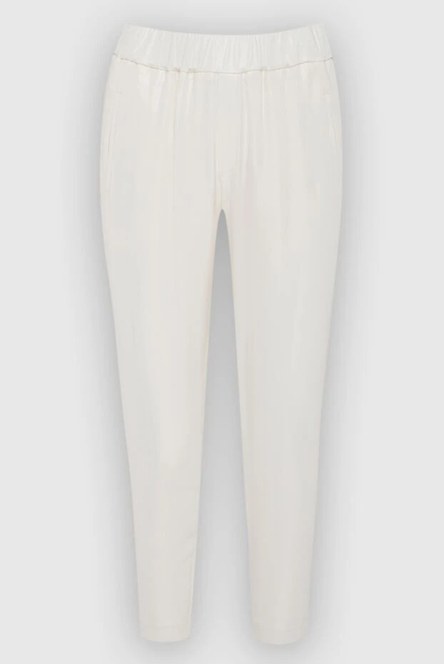 Panicale woman white viscose trousers for women купить с ценами и фото 151753 - photo 1