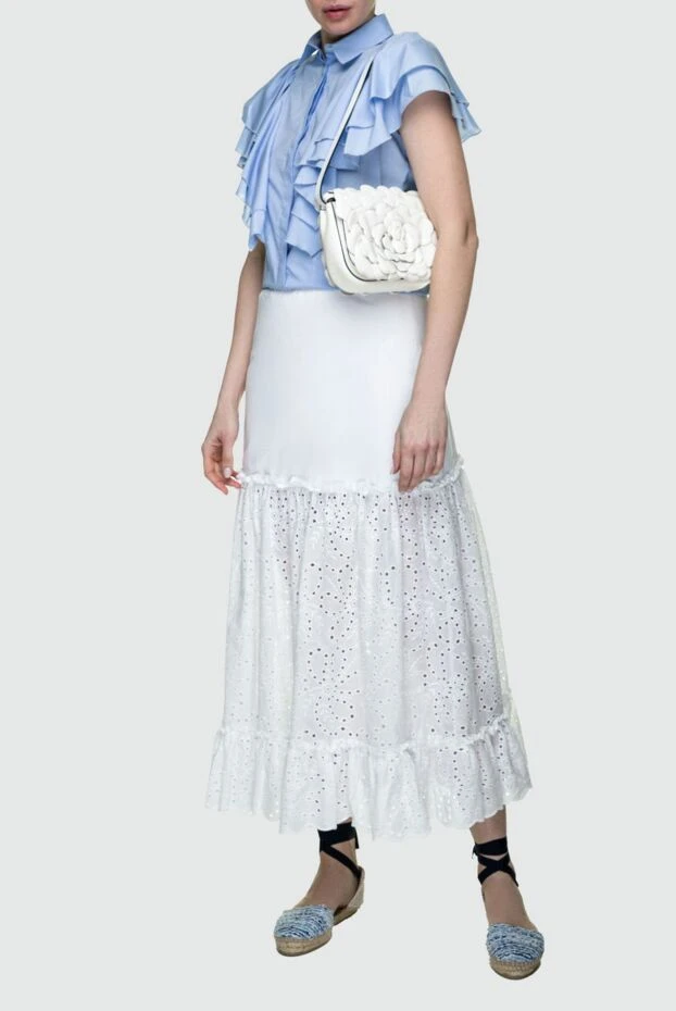 D.Exterior woman white cotton and polyamide skirt for women купить с ценами и фото 151781 - photo 2